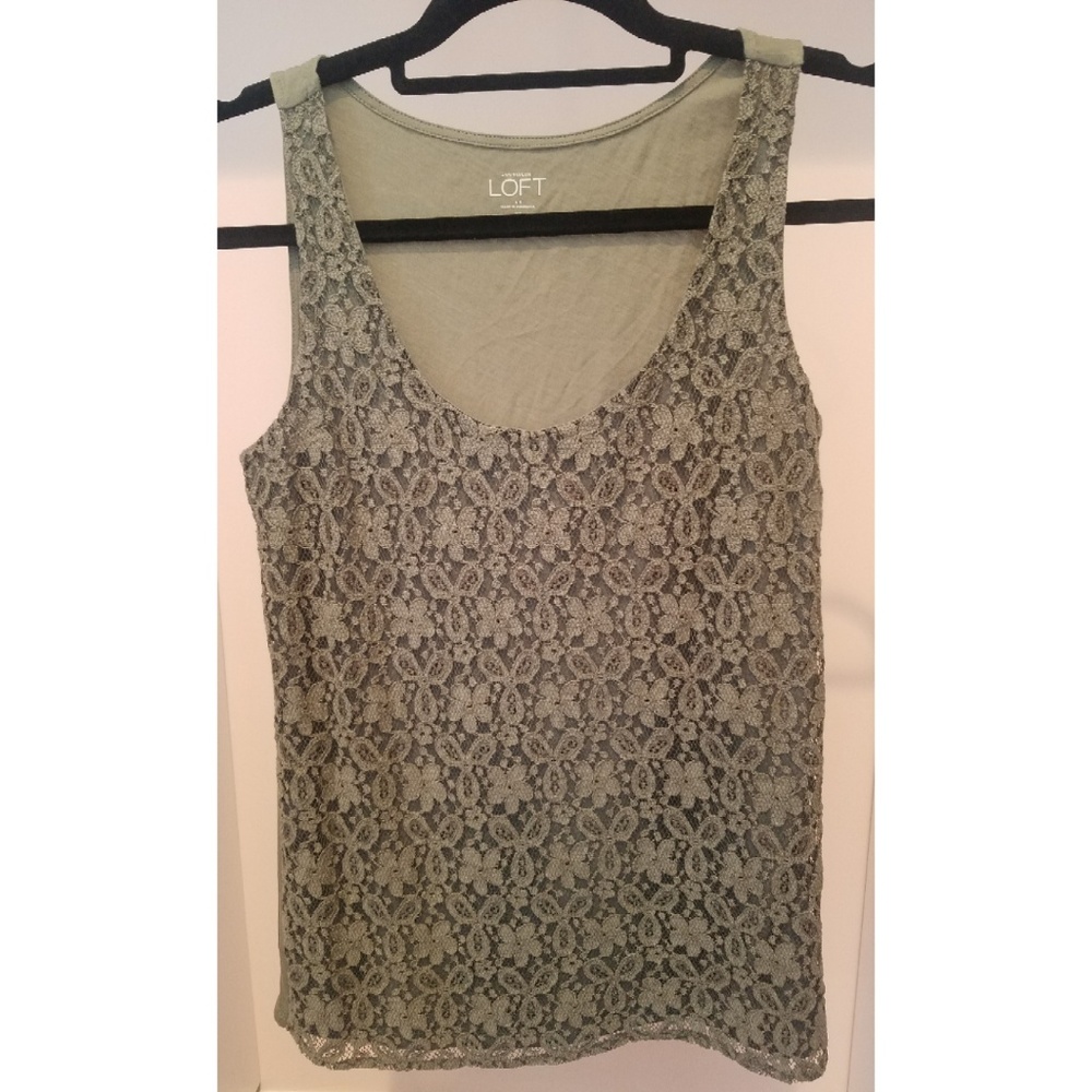 Green Lace Tank Top from the Loft